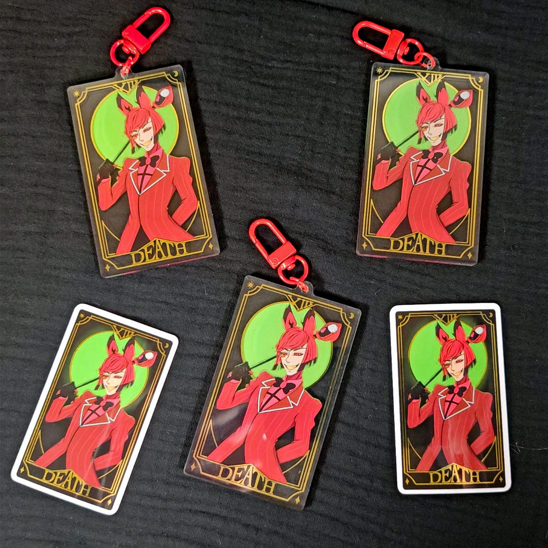 Death XIII Alastor Tarot Hazbin Hotel Inspired Keychain by
