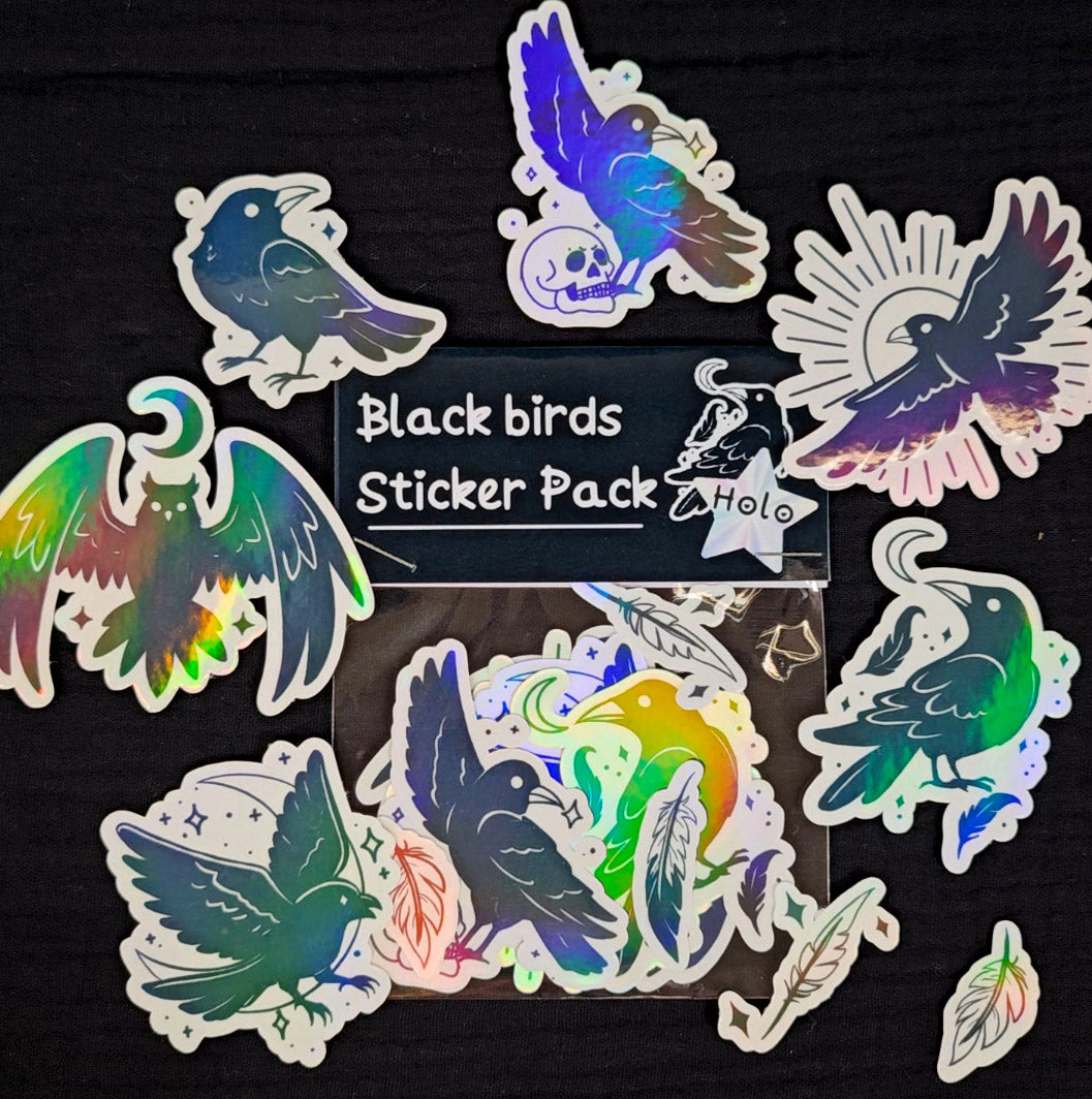 Black Bird Sticker Pack