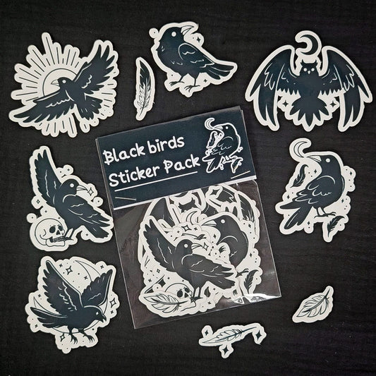 Black Bird Sticker Pack